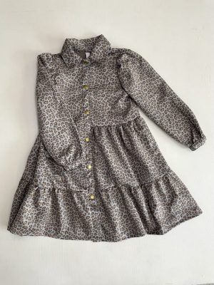 Vestido gris con estampado