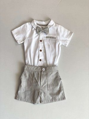 1091. Conjunto tres piezas de camisa blanca