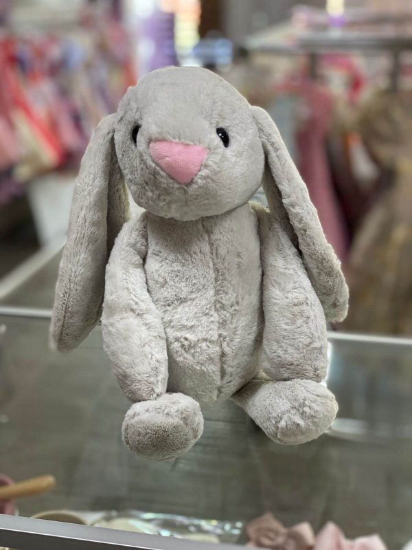 6322. Conejo mediano gris de peluche