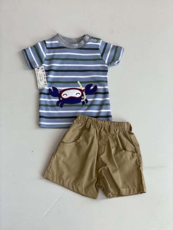 921. Conjunto azul de cangrejo