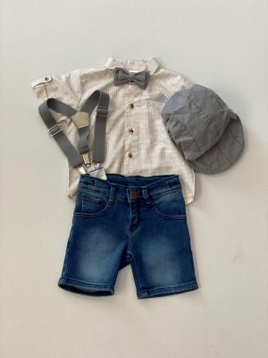 1149. Conjunto cinco piezas de boina gris