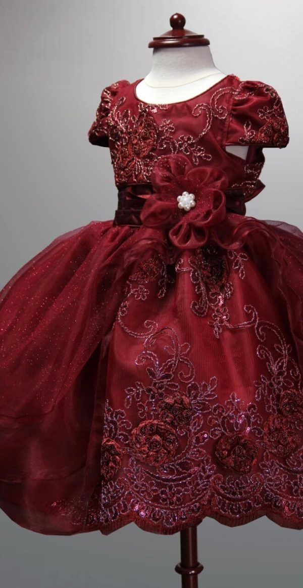 8054. Vestido Lili en tinto