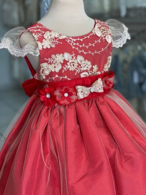 8073. Vestido Lucia en rojo