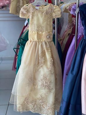8083. Vestido Lili en dorado