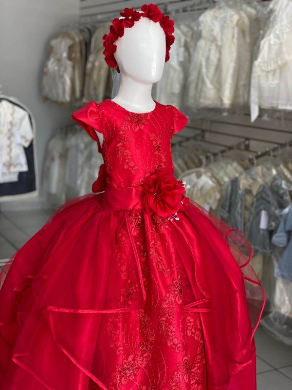 8030. Vestido Ana en color rojo - Imagen 2