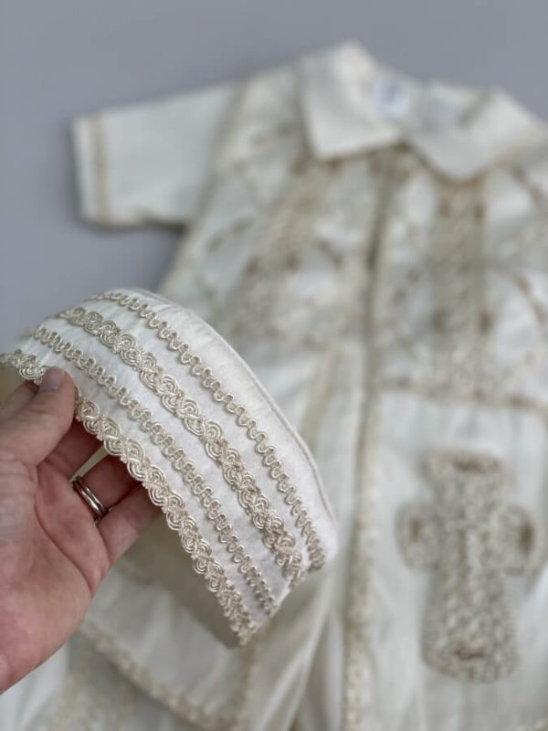 619. Ropon ivory de estola con cruz grande