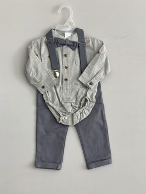 653. Conjunto cuatro piezas de tirantes gris