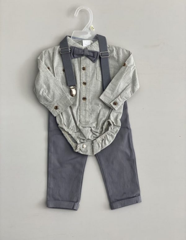 653. Conjunto cuatro piezas de tirantes gris