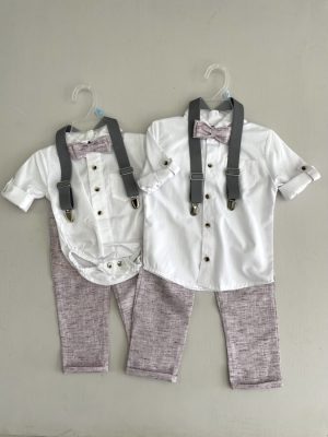 661. Conjunto cuatro piezas de pantalon rosa