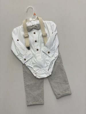 671. Conjunto cuatro piezas de tirante beige