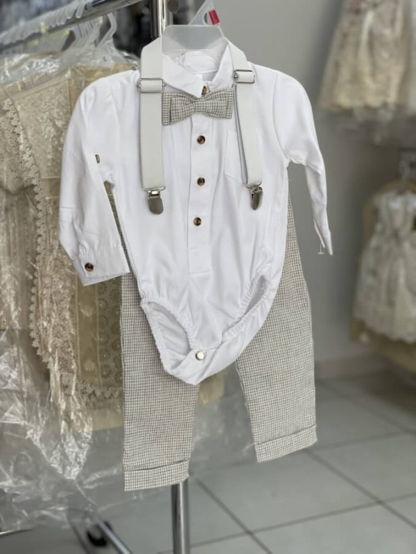 672. Conjunto cuatro piezas de tirantes blancos