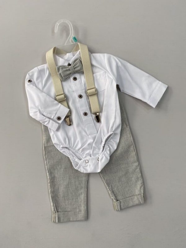 695. Conjunto cuatro piezas de tirantes beige