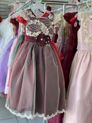 8035. Vestido Lucia en color tinto