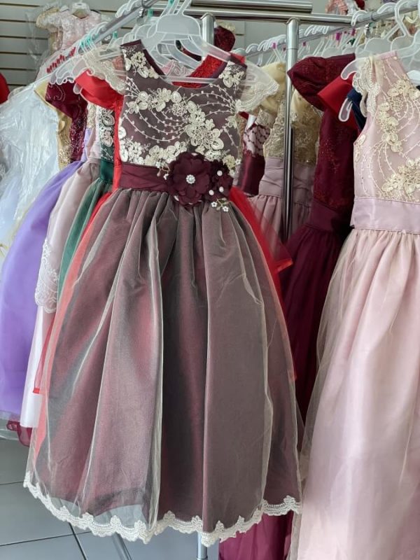 8035. Vestido Lucia en color tinto