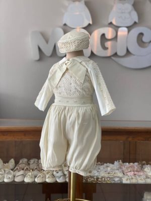 722. Ropon de nueva coleccion en detalles azules con moño al frente