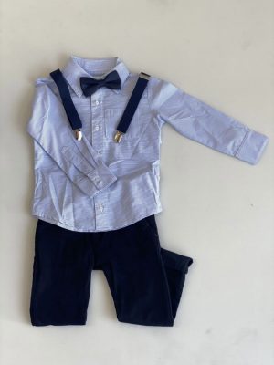 727. Conjunto cuatro piezas de tirante en azul