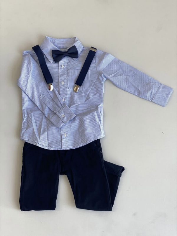 727. Conjunto cuatro piezas de tirante en azul
