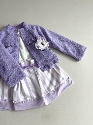 11021. Conjunto tres piezas de chamarra morada