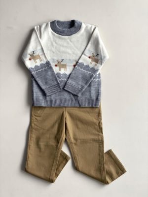 12023. Sueter navideño en gris