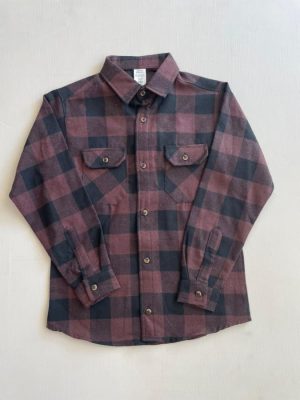 12062. Camisa a cuadros tinto con azul