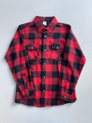 12081. Camisa a cuadros rojo y negro