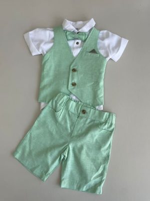 737. Conjunto de nueva temporada cuatro piezas en verde