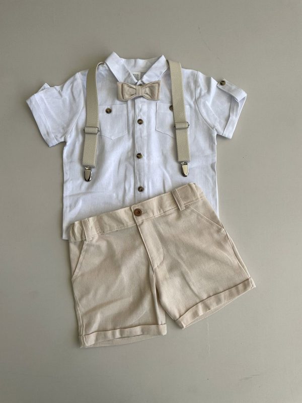 751. Conjunto cuatro piezas de short ivory