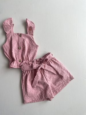 3377. Conjunto rosita con detalle de botones