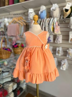 3440. Vestido naranja con bandita