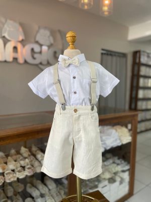 764. Conjunto ivory de short en cuatro piezas
