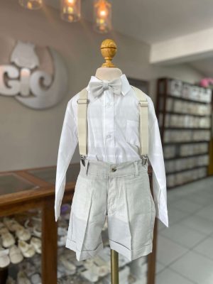 772. Conjunto con tirnates beige