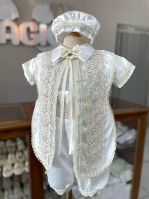 781. Nuevo modelo de temporada con estola y detalles en azul