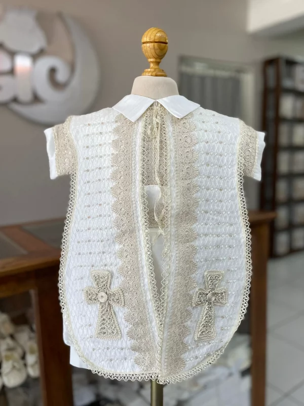 782. Nuevo modelo con detalles de encaje y perlitas (incluye kit de vela a juego)