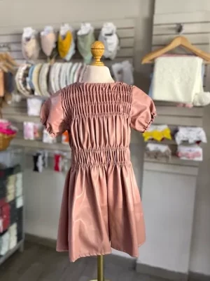 11187. Vestido de piel en palo de rosa