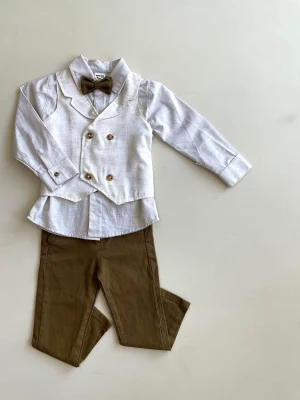 13000. Conjunto cuatro piezas de chalequito