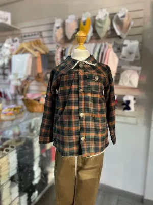 13006. Conjunto dos piezas de camisa de franela