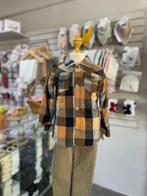 13009. Conjunto dos piezas de camisa a cuadros