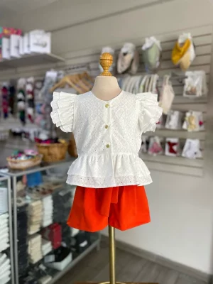 34108. Conjunto de short naranja