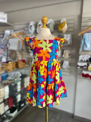 3494. Vestido de flores, super fresco