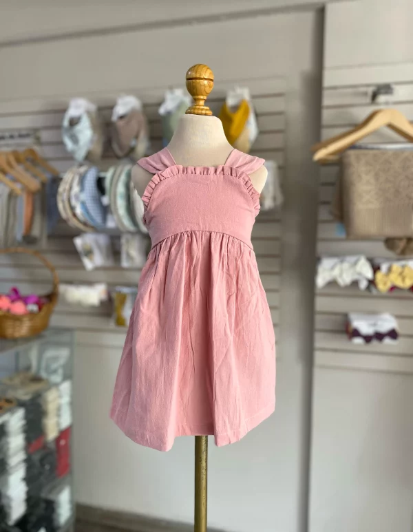 34113. Vestido rosa claro