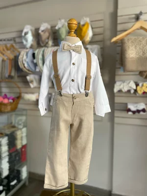 811. Conjunto cuatro piezas de pantalon y tirantes