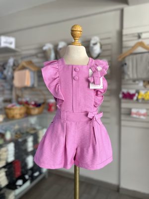 34158. Conjunto rosa que incluye moño