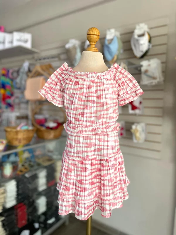 34172. Conjunto de faldita blanco con rosa