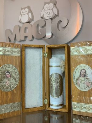 9158. Kit de primera comunion en madera $489