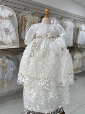 7325. Ropon de temporada con manguita y detalles de moño
