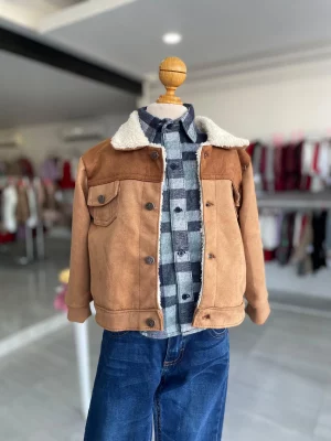 13076. Conjunto tres piezas de chamarra de borreguito