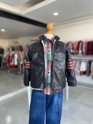 13078. Conjunto de chamarrita y camisa en tonos azules