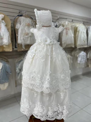 34254. Ropon desmontable con detalles de flor en 3D