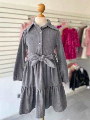 146. Vestido gris de panita