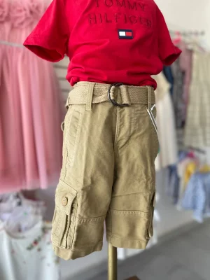 13228. El mas pedido, short de gabardina en beige